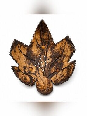 Maple Leaf Handmade Coconut Shell Soap Dish
